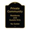 Signmission Designer Series-Private Community Residents And Guests Only No Outlet, 24" H, BG-1824-9933 A-DES-BG-1824-9933 - alternate 1